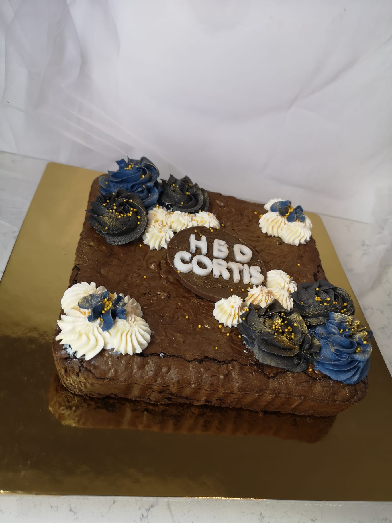 Brownie SLAB 'Double Chocolate' - Decorated