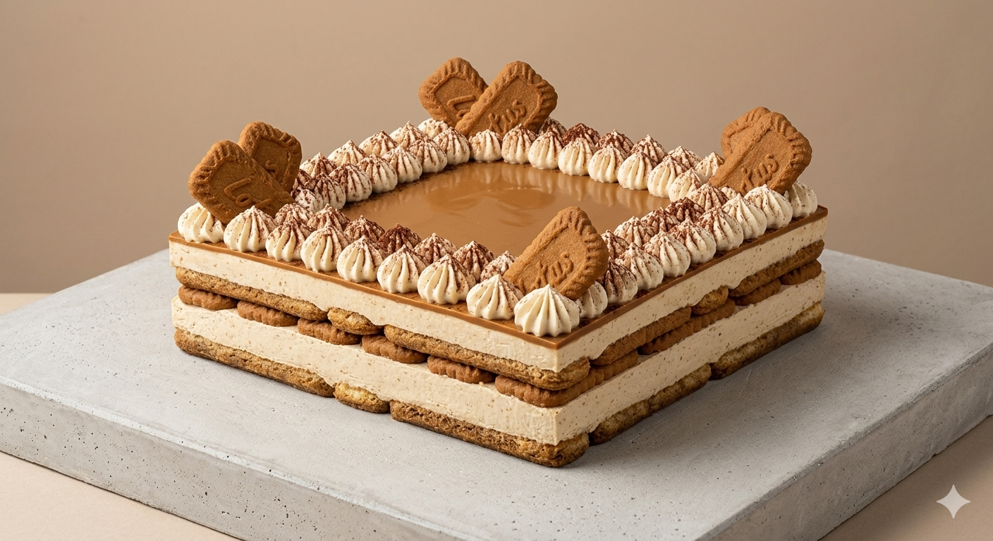 'Biscoff & Cream' Tiramisu (20cm x 20cm)